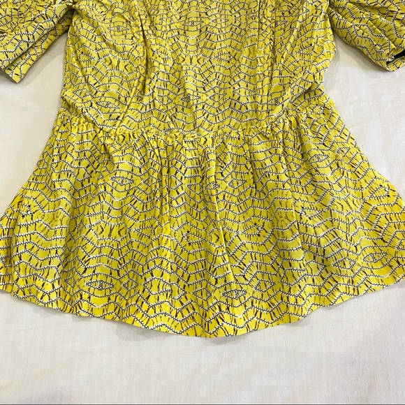 Line & Dot Yellow Shannon Corset Flutter Top XS - Picture 4 of 10